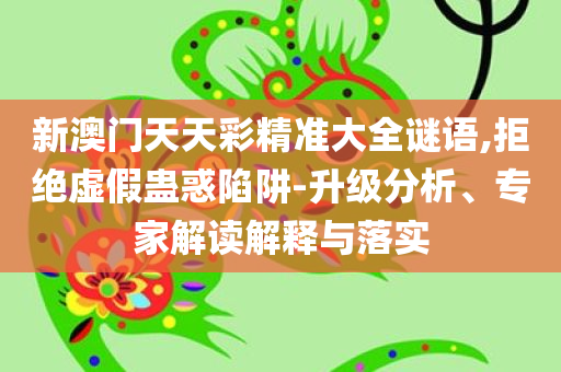 2005年新澳门免费大全,战略释义、解释与落实-规避误导的假宣传困