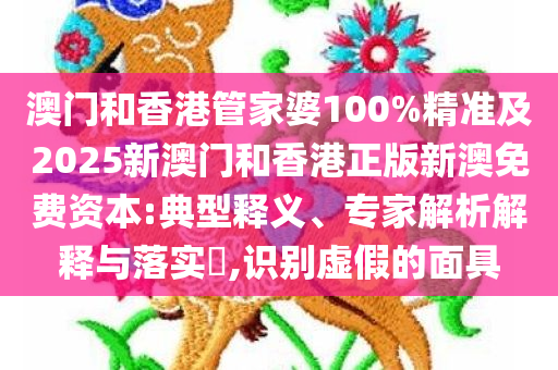 澳门和香港管家婆100%精准及2025新澳门和香港正版新澳免费资本:典型释义、专家解析解释与落实​,识别虚假的面具